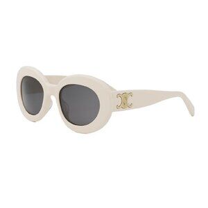 NEW CELINE SUNGLASSES, WOMEN ROUND IVORY EYEWEAR CELINE CL40312U 25A
